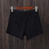 Summer Ripped Raw Edge Denim Shorts Women's Large Size High Waist Wide Leg Shorts