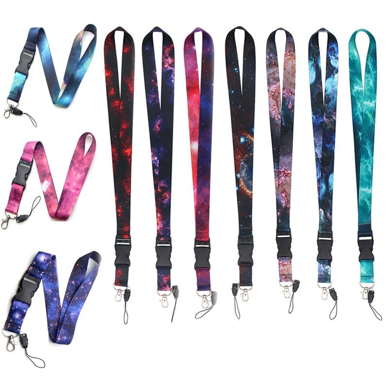 1PC Cartoon Sky Lanyard Neck Strap Rope For Mobile Cell Phone ID Card Holder Keychain Keyring Hang Rope Teens Gift