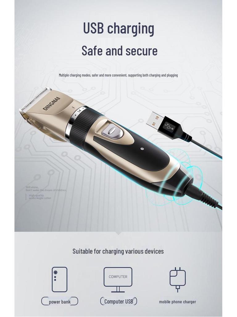 Electric Hair Clipper: Home & Barber Shop 4-in-1 Shaver & Trimmer