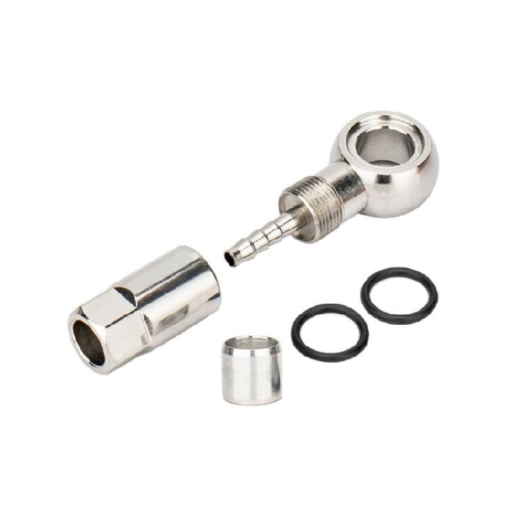 Алюминиевые сплавы Оливковая головка Горные велосипеды Компонент Велосипеды Тормозные фитинги Соединитель шланга Аксессуары серебряный