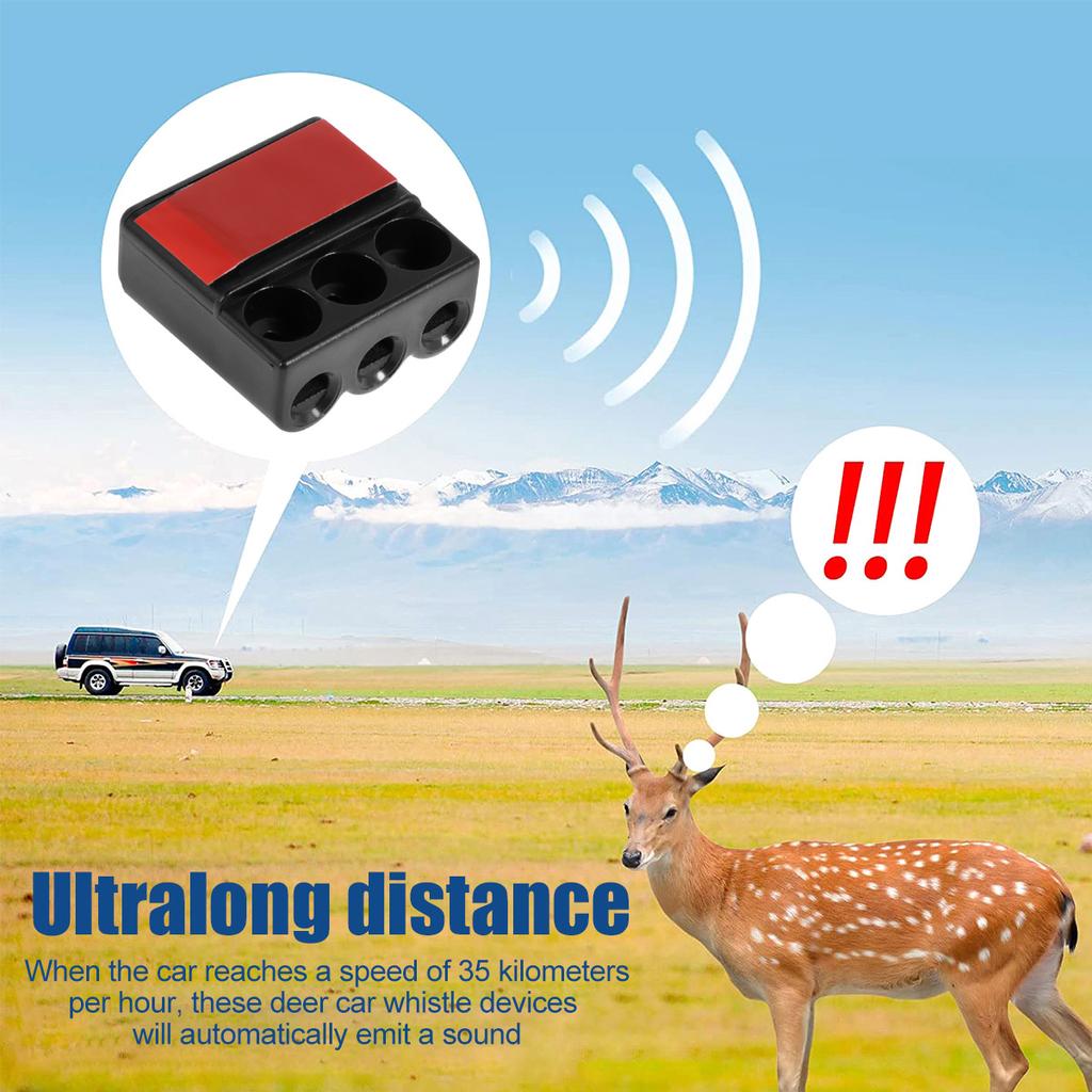 4PCS Car Deer Whistles Avoids Deer Collisions Animal Repeller Ultrasonic Animal Whistle Warn Deer Wildlife Warning Device