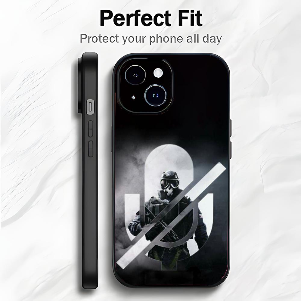 Custodia per Telefono Gioco Classico R-Rainbow Six Siege Custodia per Telefono Imballaggio Morbido Leggera Per iPhone17 16 15 14 13ProMax