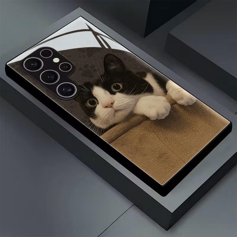 Exquisite Luxury High-end PhoneCase Glass TPU PhoneCase for Samsung Galaxy S26 S25 S24 S23 S22 S21 FE,Ultra,Plus Dropresistant