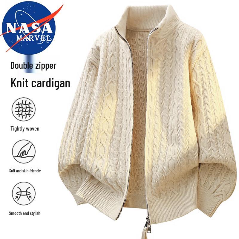 NASA MARVEL Men's Retro Knitted Cardigan Jacket
