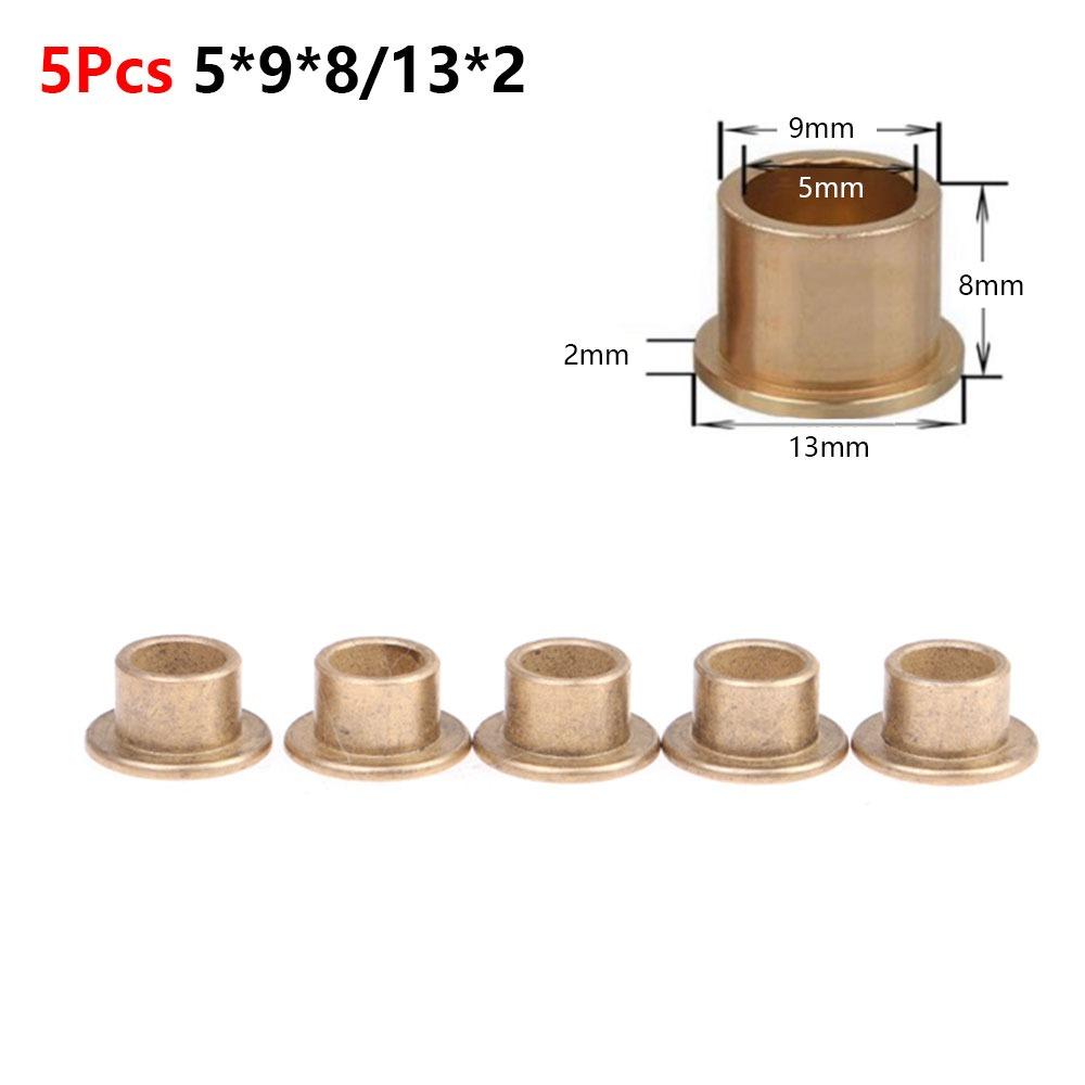 5Pcs Sintered Bronze Brass Bushing Shaft  for RC Bait Boat DIY Model Accessories