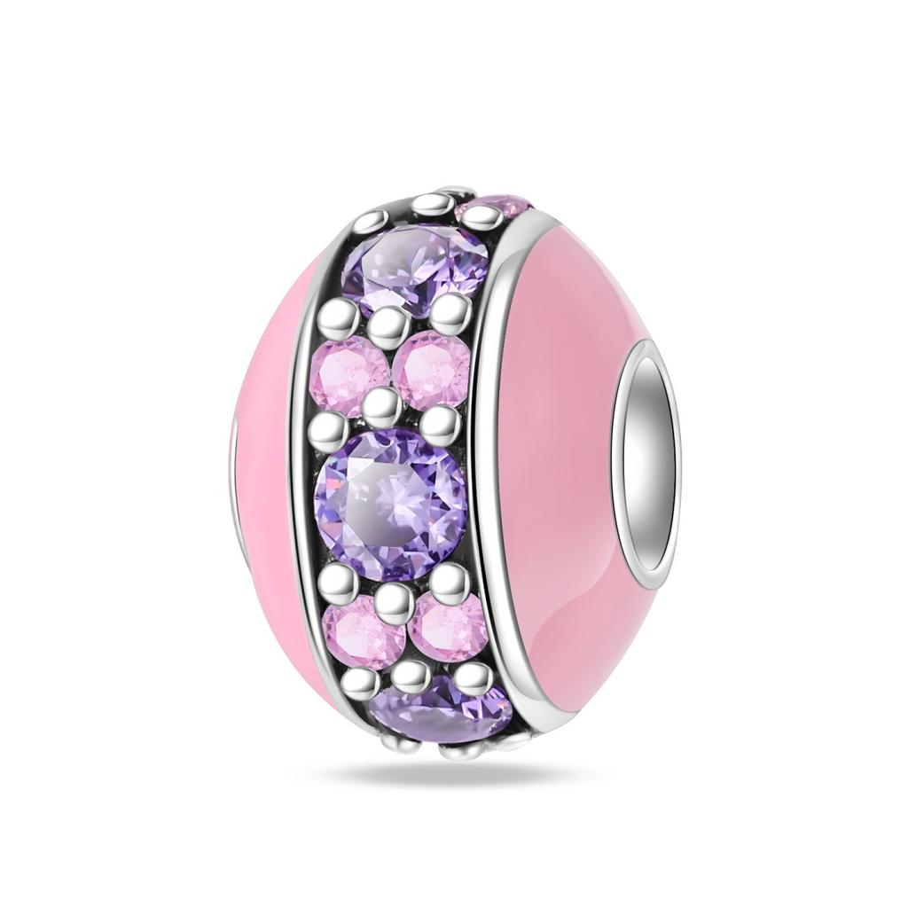 S925 Silber Kirsch-Anhänger Perlenarmband DIY Handgefertigter Schmuck Zubehör Eiscreme Kuchen Perlen