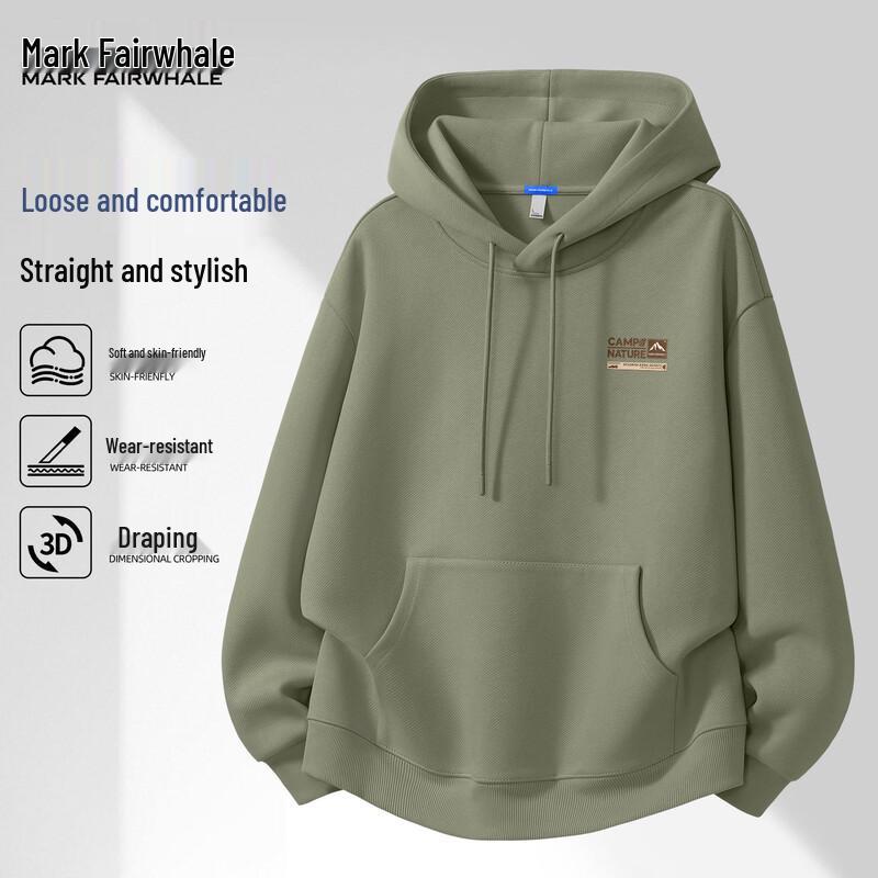 MARK FAIRWHALE Men's Hooded Retro Casual Sweatshirt