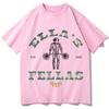 Summer Fashion Trendy Vintage Top Ella Langley Ella Fellas T-shirt Man Woman Short Sleeve O-neck Casual Shirt
