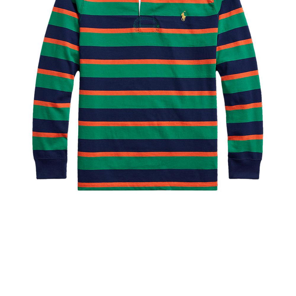 Polo Ralph Lauren Ss23 Color Block Striped Logo Embroidered Polo Shirt Men Shirts Green MNPOKNI16822194-320
