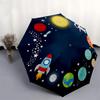 1pc Space Adventure: Rockets, Planets, Astronauts, Stars Umbrella with Plastic Handle,Suitable for All Seasons UmbrellaPT524