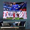 Mbappe Custom Your Name Wall Decor Tapestry Art For Pet Memorial Birthday Wedding Party Backdrop Family Gift