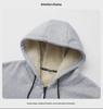 European Men's Lambskin Hooded Jacket - Warm, Windproof, Casual Autumn/Winter Wear