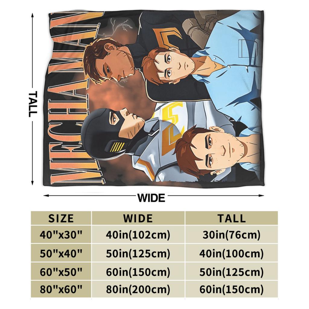 Dispatch Game Mecha Man Flannel Blanket Spring Super Warm Bedding Throws for Living Room Funny Bedspread Sofa Bed Cover