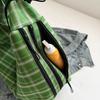 Japanese Plaid Shoulder Bag Vintage Women's Tote Bag Ins Plaid Crossbody Bag  Girls