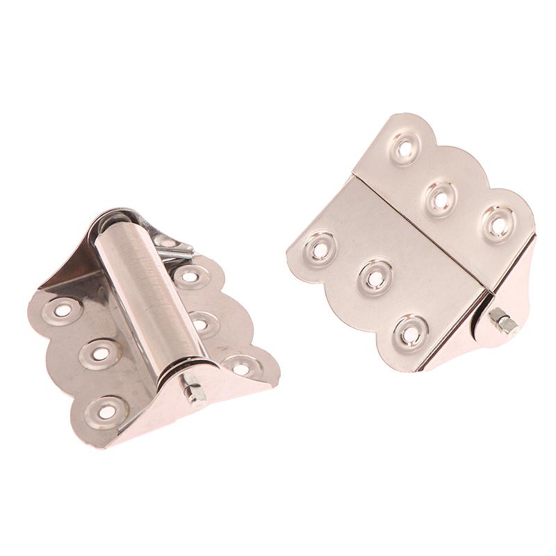 2Pcs Stainless Steel Butterfly Hinge Automatic Closing Door Closer Swing Screen Window Spring Hinge