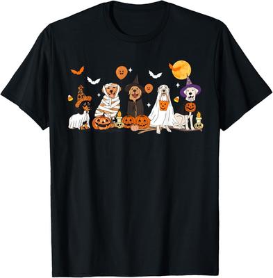 Hund Geist Hexe Mumie Halloween Kostüm Männer Frauen Unisex T-Shirt