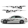 2PCS Flame Graphic Car Body Side Stickers Racing Sports Stripes Vinyl Decals Self-adhesive Auto Decorative Stickers Accessories