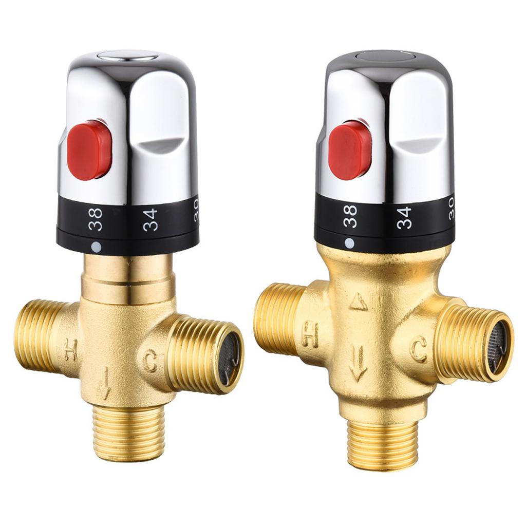 Brass 1/2 Thermostatic Valves DN15 Constant Temperature Valves Upgrades for Stable Temperature Control In Home Plumbing