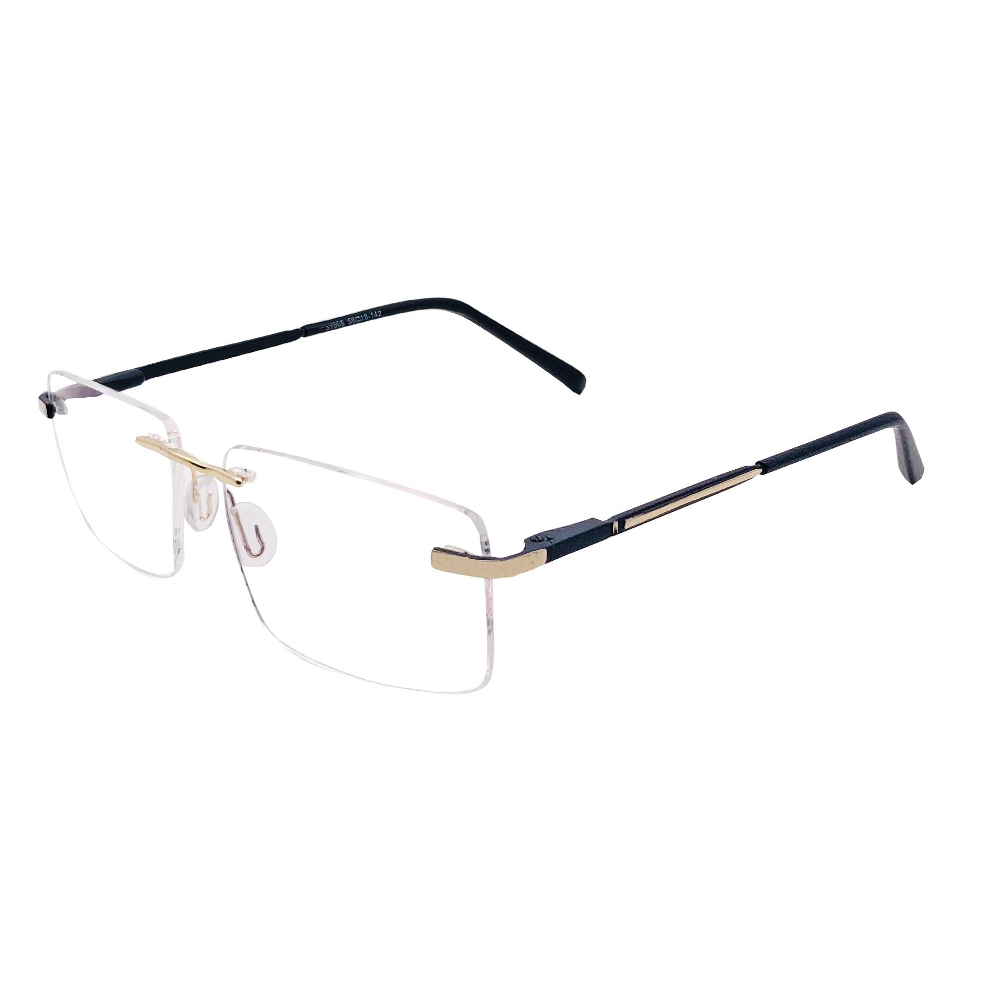 RSINC Бескаркасная оправа/очки Оптические, Металл и Пластик Для Мужчин и Женщин,MC Золотой Черный 31008 56-18-142 (ИБ-2) M1 Mechi 31008 Золотой Черный | IB 2