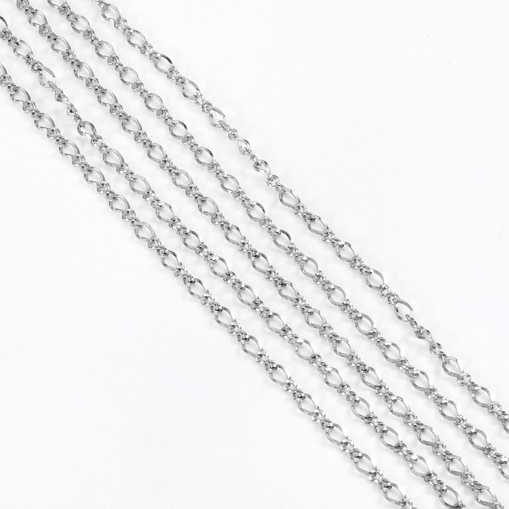 

No Fade 1Meter Stainless Steel Irregular Twisted Circular Link Chain Bulk Thick Chains for DIY Necklaces Bracelet Jewelry Making 1 Meter
