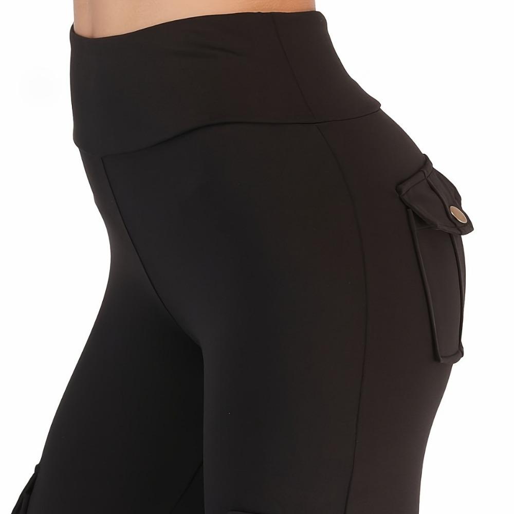 Women's High Waist Cargo Leggings Slim Fit Quick Dry Yoga Pants Butt Lifting Stretch Athletic Trousers for Spring Workout