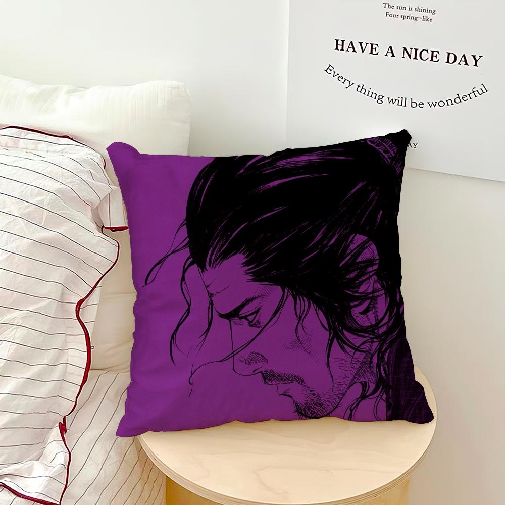 Manga Vagabond Cool Pillow Case Sofa Living Room Bedroom Headboard Backrest Cushion Square Cushion Nap Time