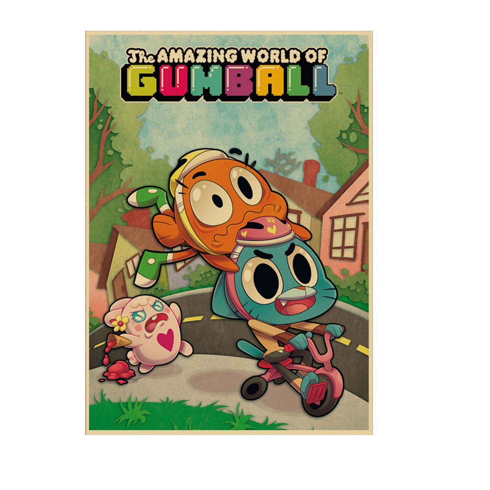 

Animation Kraft Paper Posters Children s Comedy Anime Decorative Paintings Dormitory Bedroom Photo Frame Wall Stickers One Size