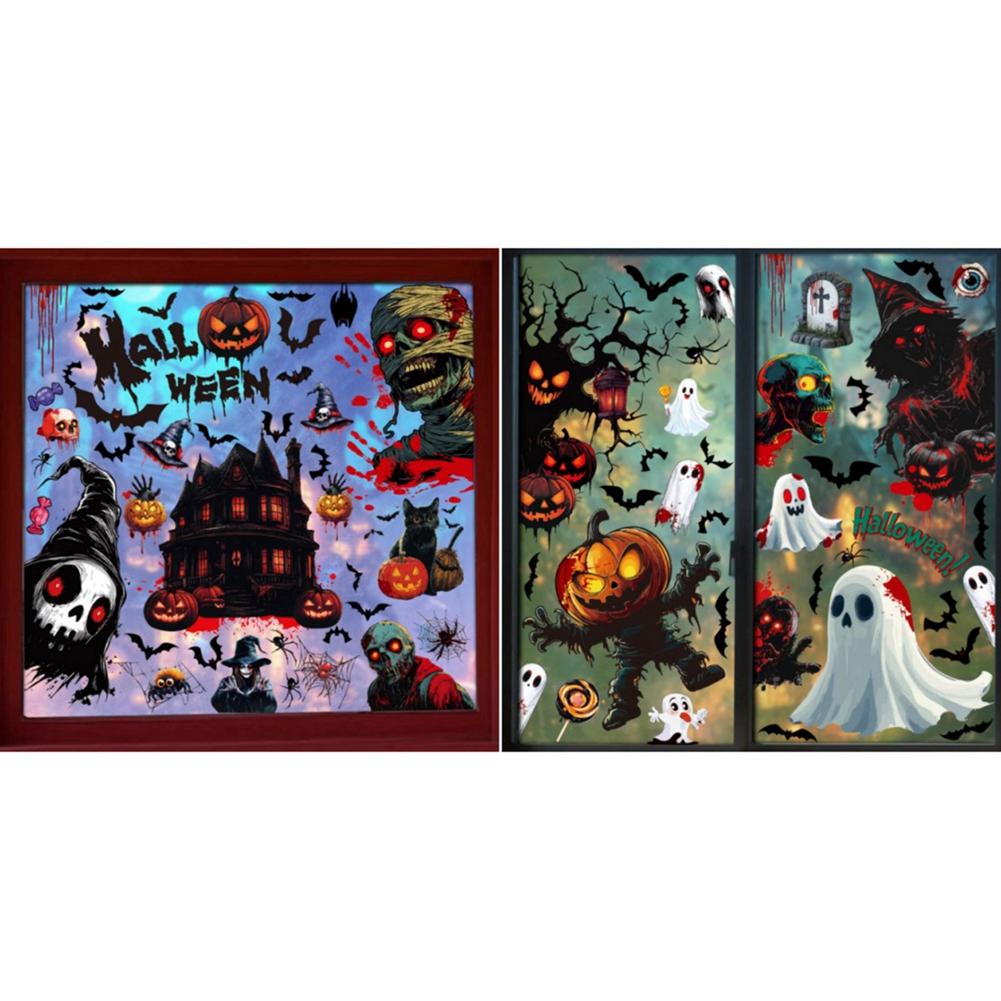 

Хэллоуин Дома с привидениями Наклейки на окна Листы Жуткие наклейки