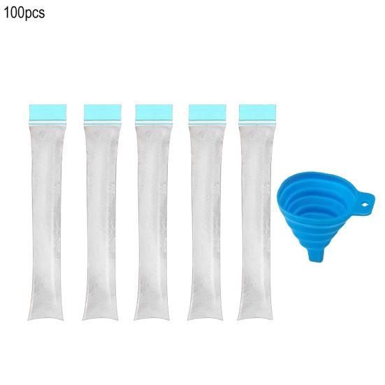 50/100 ks Jednorázové sáčky na nanuky Bez BPA Mrazicí tuby se zipovým uzávěrem a nálevkou Nepropustná DIY forma na nanuky na ledové nanuky Jogurt Džus Smoothie