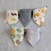 Triangle Bandana Bib 5Pcs Set 100% Cotton Newborn Baby Bibs Soft Absorbent Animal Print Infant Saliva Towel Unisex Feeding Bib