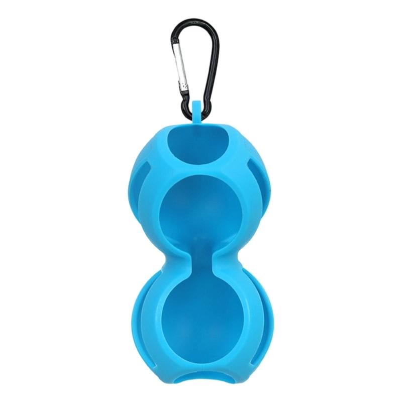 Golf Ball and Accessories Organiser Bag Waterproof Silicone Golf Ball Holder With Carabiner Clip For Outdoor Sports