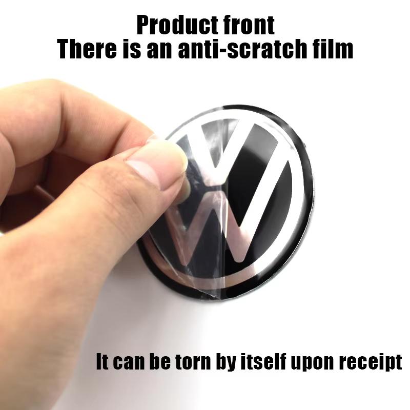 VEMZG1 For VW VOLKSWAGEN New 4pcs 56mm 60mm 65mm Car Wheel Center Decal Hub Sticker For Volkswagen VW Golf6 Polo Passat Tiguan Bettle B