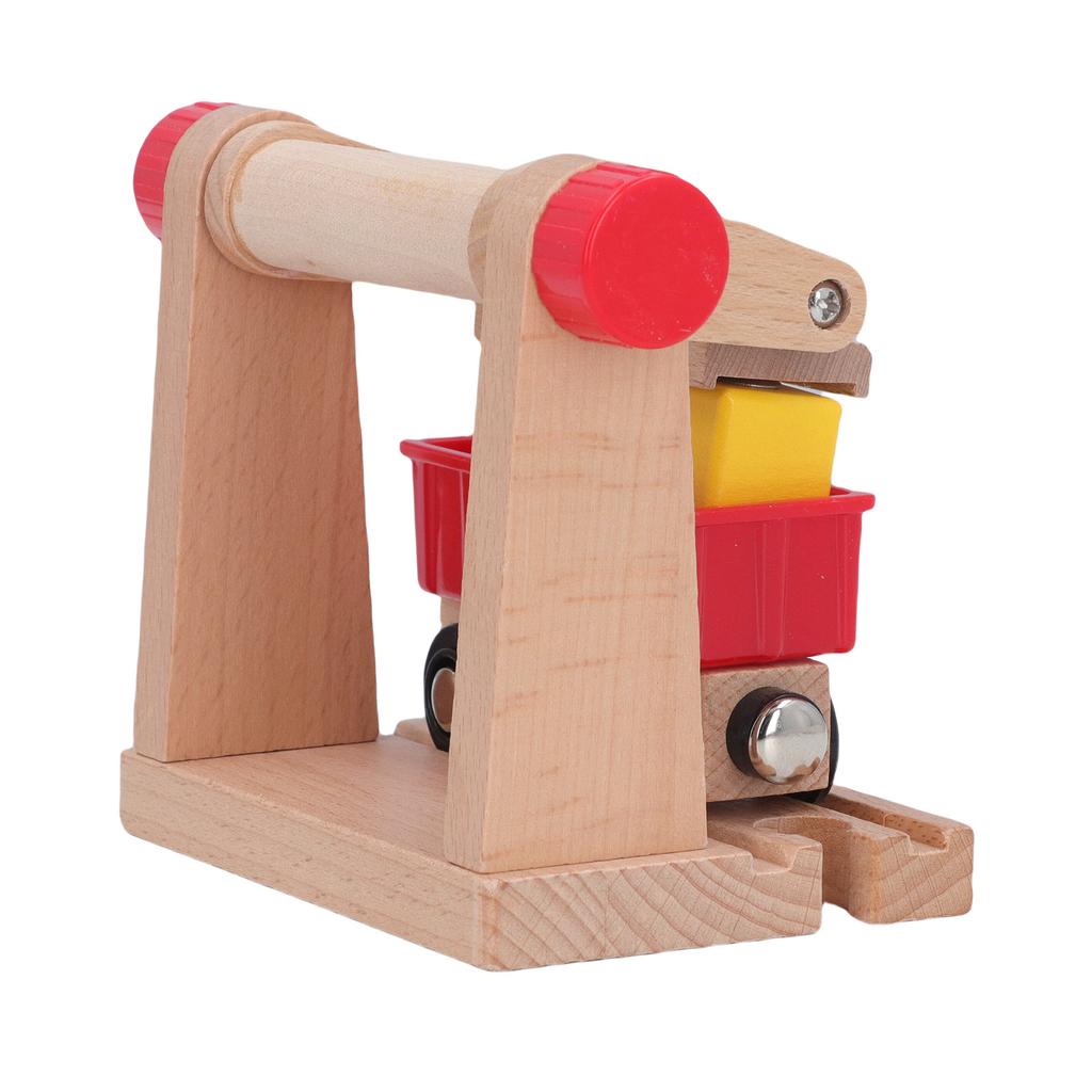 5 Pcs Wooden Train Track Accessories Rotating Grabber Railway Toy Scene Accessories for Boys Girls