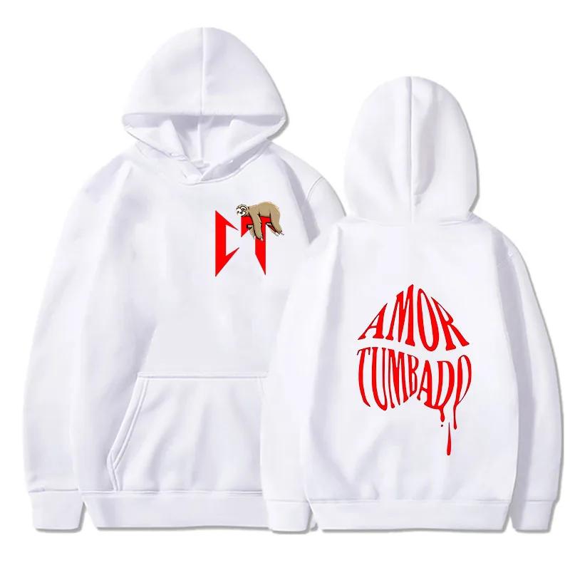 Piosenkarz Natanael Cano Amor Tumbado Bluza z kapturem z grafiką leniwca Męska Damska Wysokiej Jakości Modne Bluzy Trend Uliczny Hip Hopowe Pulowery