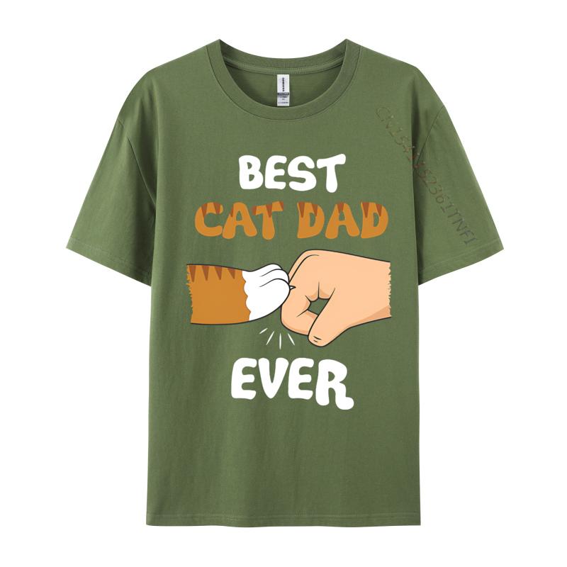 T-Shirt für Männer Bester Katzenpapa aller Zeiten Vatertag T-Shirts Baumwolle Oberteile T-Shirts Rundhals Herrenbekleidung Übergröße