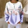 Women's Casual Shirts Long Sleeve Tops Button Up V Neck Loose Knit Fall Favorites For Women