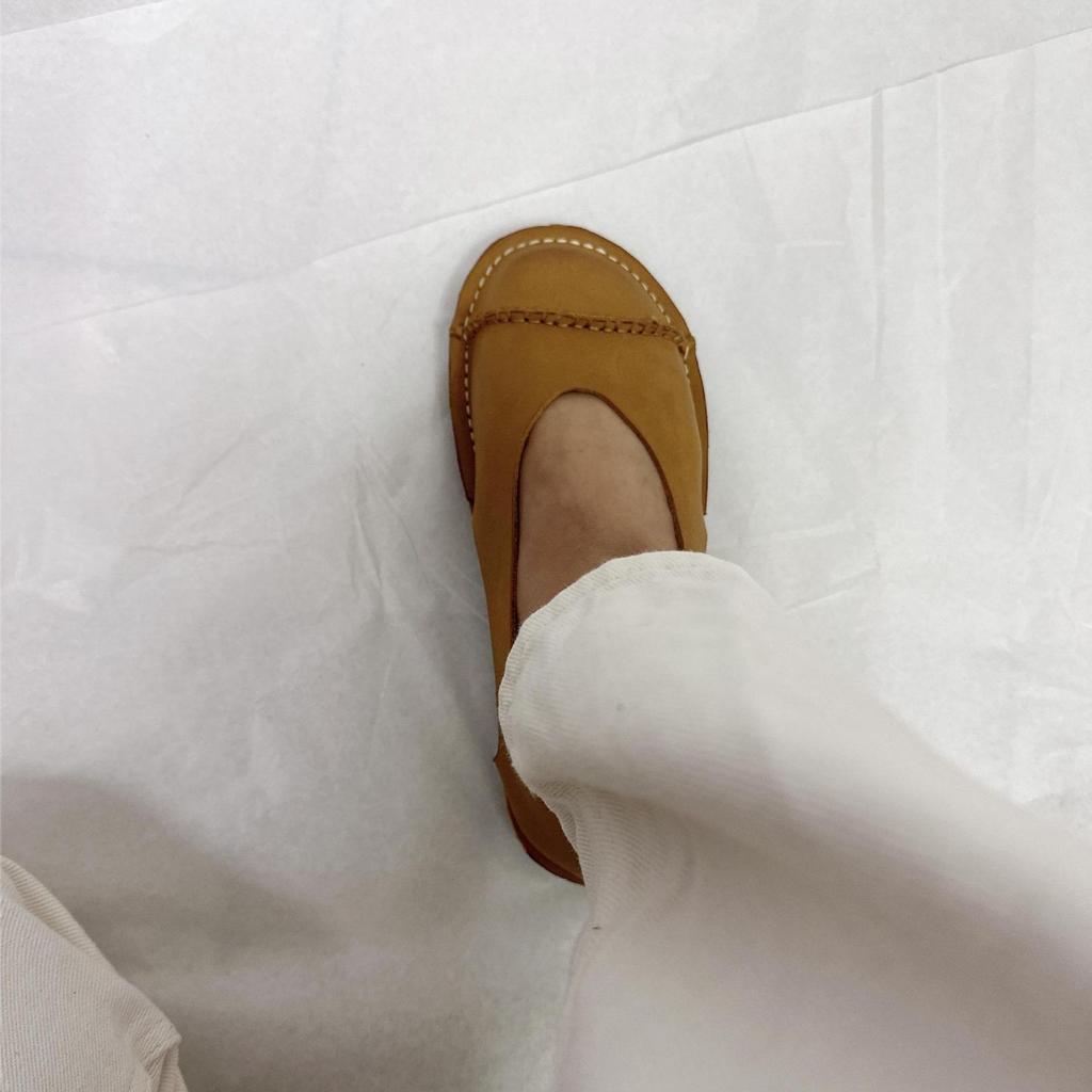 Summer first layer cowhide handmade sandals women's retro casual leather women's shoes shallow mouth soft sole L-