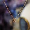 18K Gold & Platinum Star Pendant Necklace, S925 Sterling Silver, Classic Style