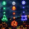 suddus Christmas Window Lights Decoration, Star, Bell & Tree Multicolor