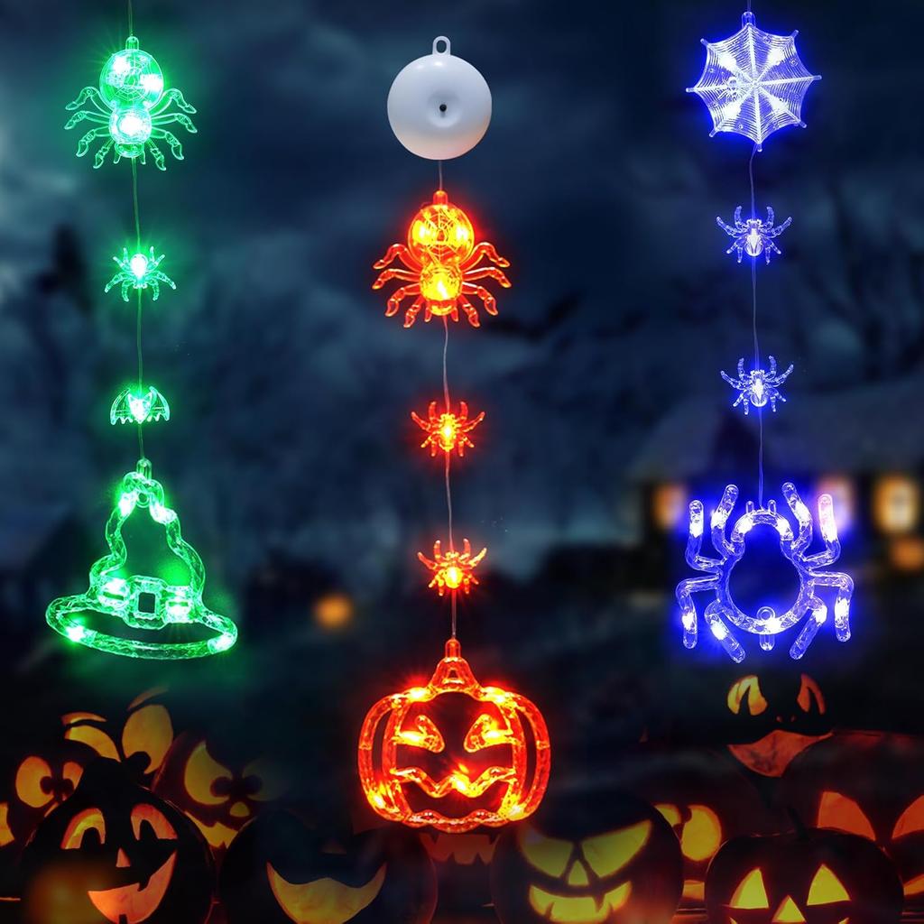 suddus Christmas Window Lights Decoration, Star, Bell & Tree Multicolor