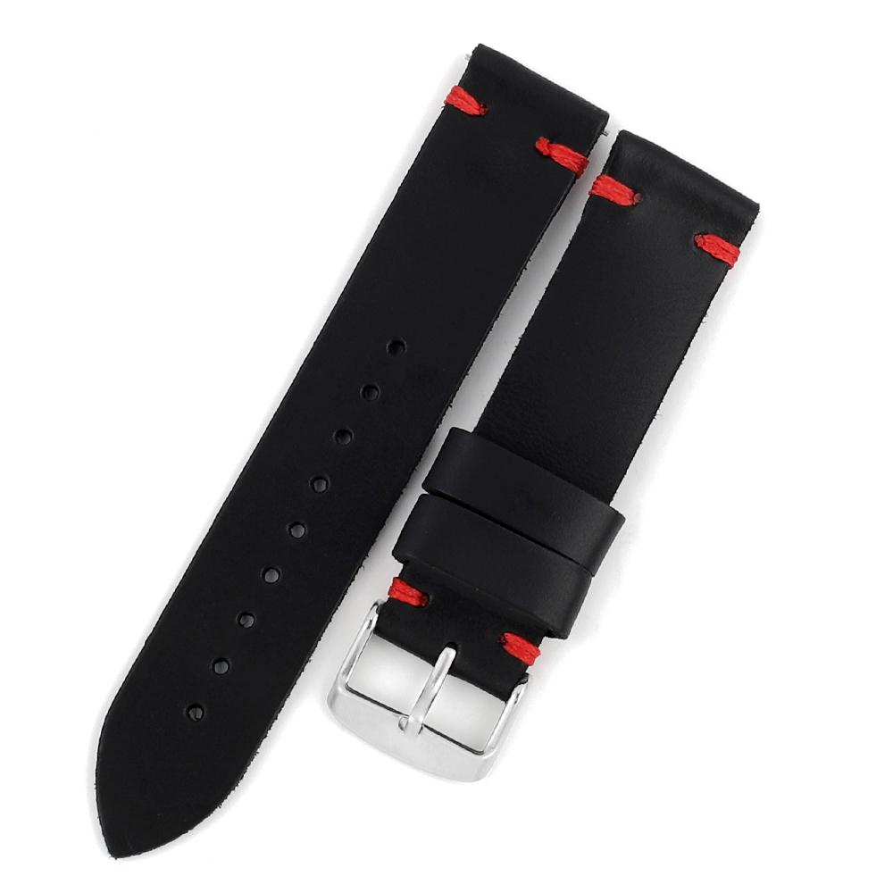 Vintage Genuine Leather Watch Band 18mm 20mm 22mm Handmade Stitching Cowhide Strap for Smartwatch Wristband Watches Accessories