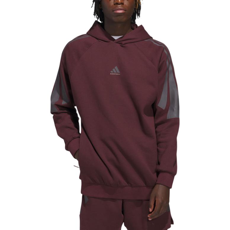 adidas BASKETBALL THE 2025 COLLECTION CHAPTER 02 SPACER HOODIE Sweatshirt Unisex Aurora Gemstone Red JD6139