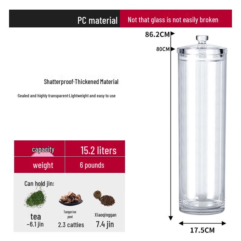 Transparent PC Airtight Storage Jar