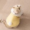 Nerve cat solid color Korean version pit strip rabbit lapel vest autumn and winter thickened warm cat clothes pet clothes