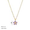 Korean Style New 2025 Diamond Flower Pendant Bamboo Clavicle Chain Sporty Fashion Unisex Small Fresh Elegant All-match