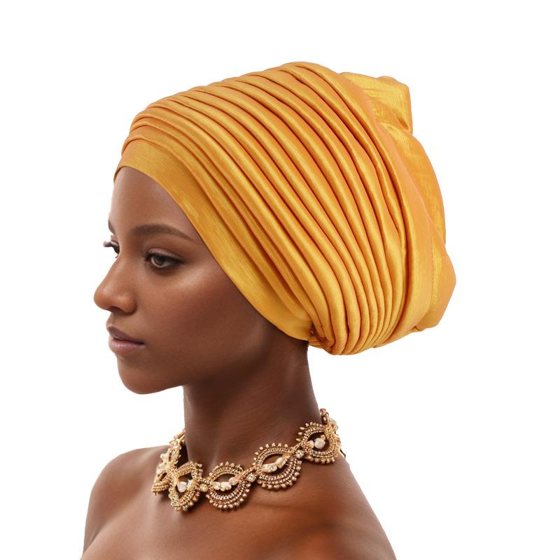 Solid Color Multilayer Women's Turban Cap