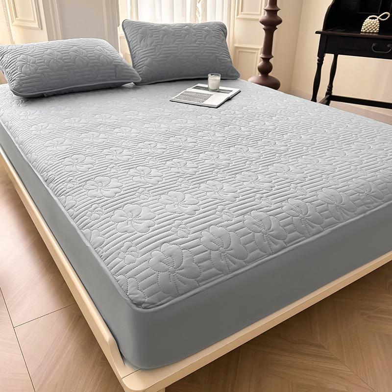 

Waterproof Cotton Mattress Cover with Pillowcase Throw Fitted Sheet, Bed Replacement Protector Elastic Bands Non Slip Adjustable 90x200cm 3pcs