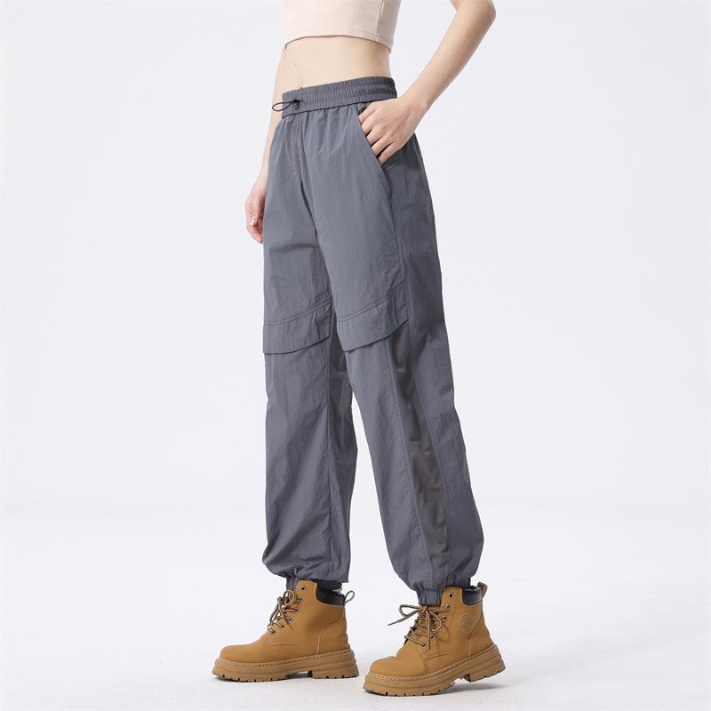 Pánské Dámské Letní Lehké Kapsáčové Kalhoty Streetwear Rovné Nohavice Parachute Kalhoty Rychleschnoucí Ležérní Joggers Kalhoty Ledové Hedvábí