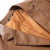 Men's   Spring Faux Leather Outerwear: Stylish Korean-Inspired Relaxed Leather-Coated Jackets, Trendy Casual Tops