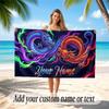 Dragon Theme Soft Beach Towel Personalized Custom Name Text Towel Portable for Beach Pool Travel